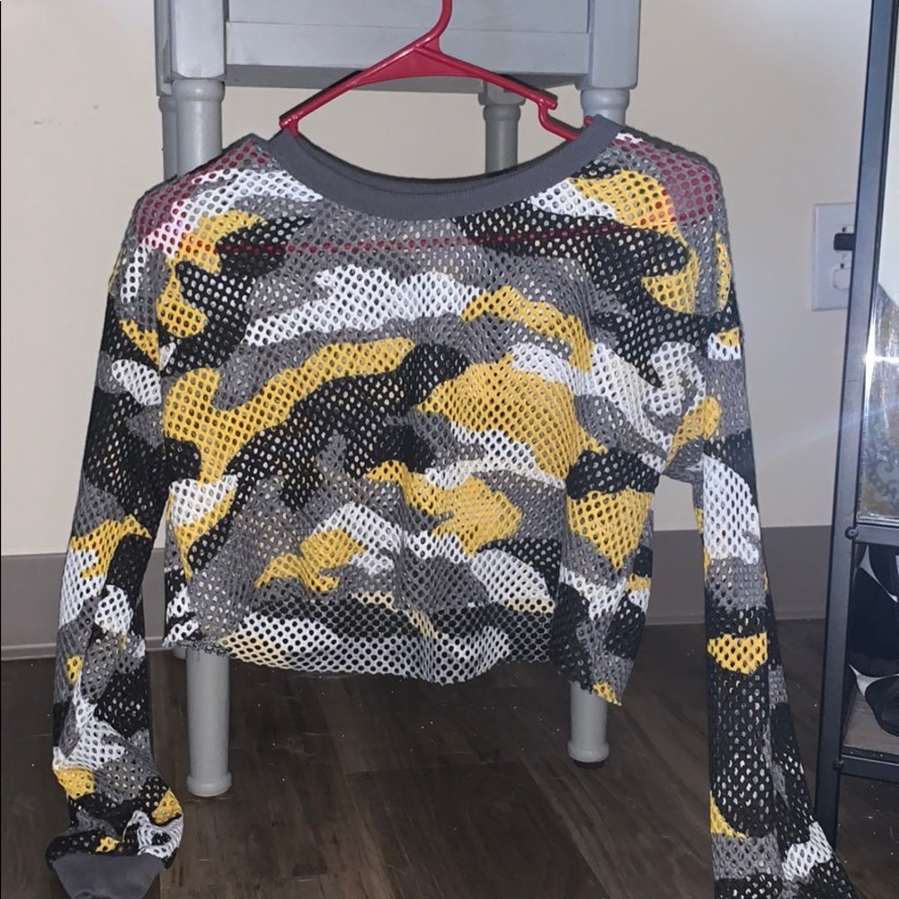 Camo Mesh Top